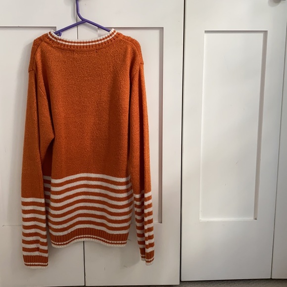 Orange Striped Long Sleeve Sweater - Picture 2 of 3